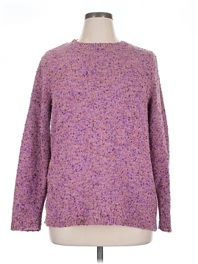 Pre-owned Jjill Pullover Sweater In Purple