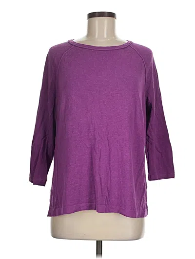 Pre-owned Jjill Pullover Sweater In Purple
