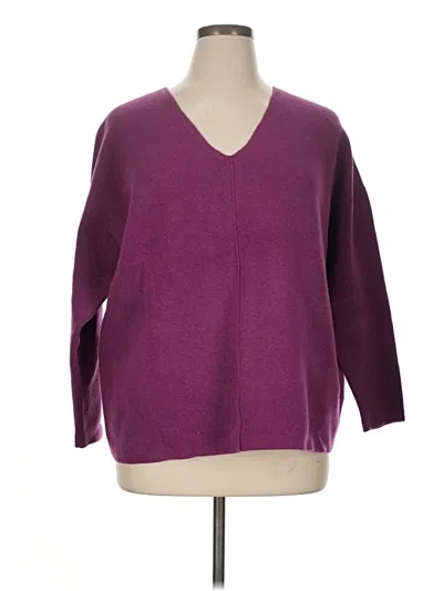 Pre-owned Jjill Pullover Sweater In Purple
