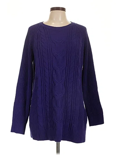 Pre-owned Jjill Pullover Sweater In Purple