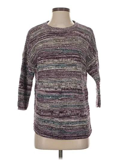 Pre-owned Jjill Pullover Sweater In Purple