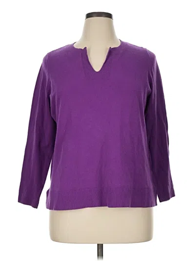 Pre-owned Jjill Pullover Sweater In Purple