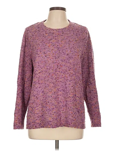 Pre-owned Jjill Pullover Sweater In Purple