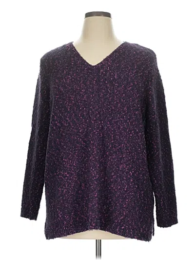 Pre-owned Jjill Pullover Sweater In Purple