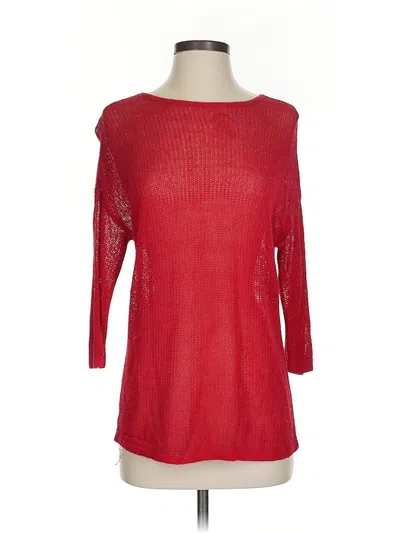 Pre-owned Jjill Pullover Sweater In Red