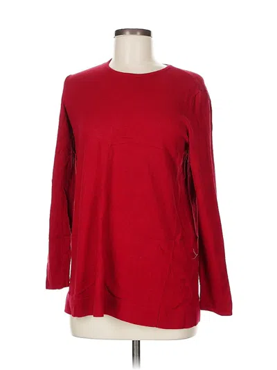 Pre-owned Jjill Pullover Sweater In Red