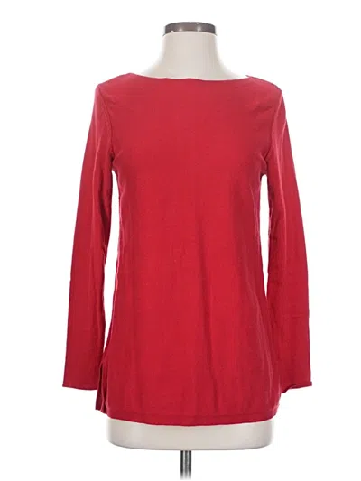 Pre-owned Jjill Pullover Sweater In Red