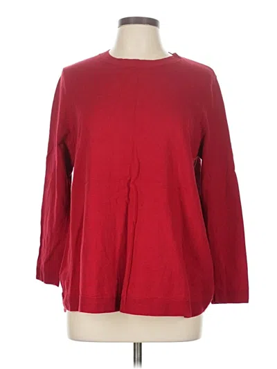 Pre-owned Jjill Pullover Sweater In Red