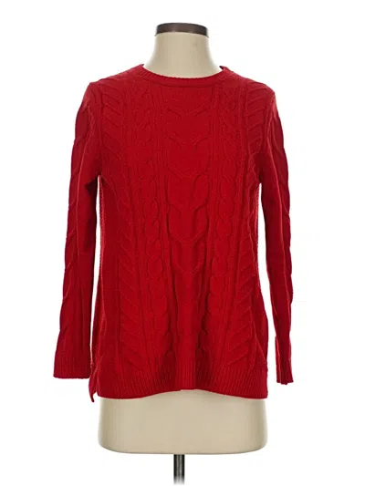 Pre-owned Jjill Pullover Sweater In Red