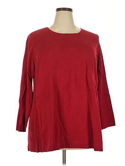 Pre-owned Jjill Pullover Sweater In Red
