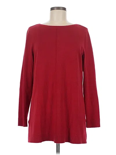 Pre-owned Jjill Pullover Sweater In Red