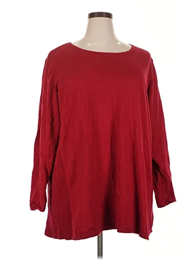 Pre-owned Jjill Pullover Sweater In Red
