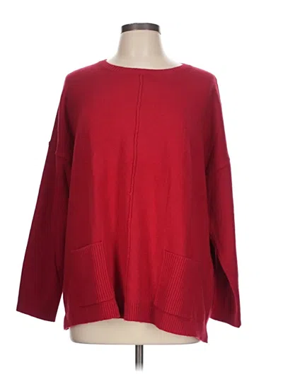 Pre-owned Jjill Pullover Sweater In Red