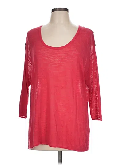 Pre-owned Jjill Pullover Sweater In Red