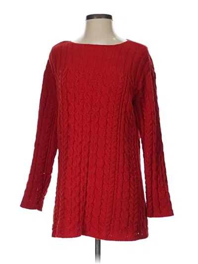 Pre-owned Jjill Pullover Sweater In Red