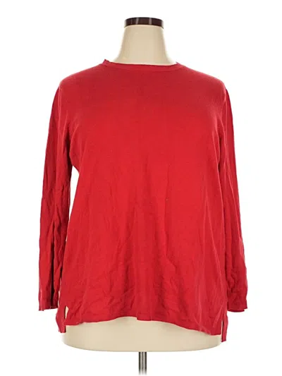 Pre-owned Jjill Pullover Sweater In Red