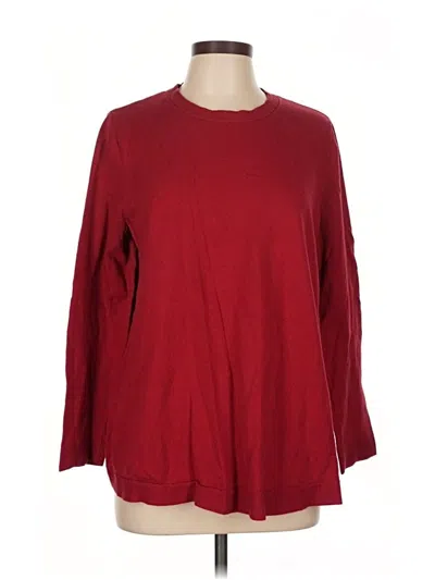 Pre-owned Jjill Pullover Sweater In Red