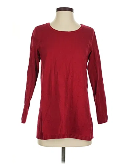 Pre-owned Jjill Pullover Sweater In Red
