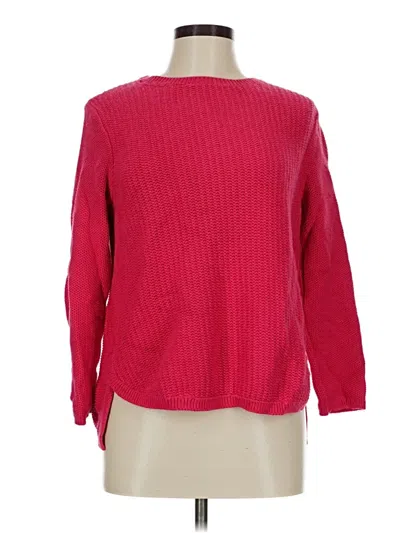 Pre-owned Jjill Pullover Sweater In Red