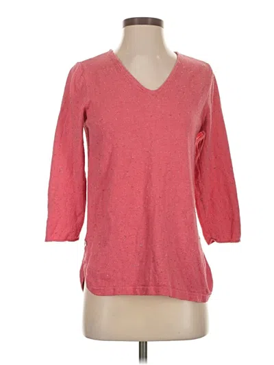 Pre-owned Jjill Pullover Sweater In Red