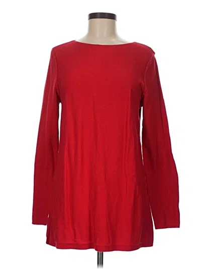 Pre-owned Jjill Pullover Sweater In Red