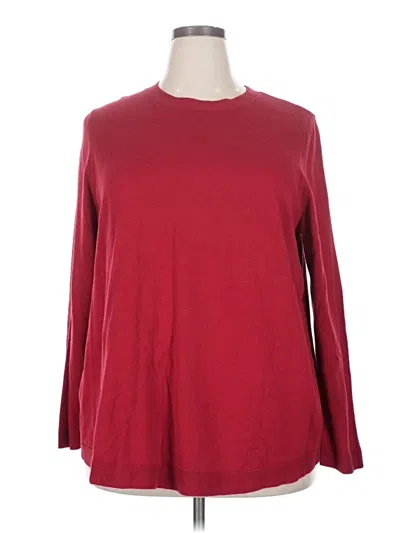 Pre-owned Jjill Pullover Sweater In Red