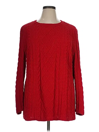 Pre-owned Jjill Pullover Sweater In Red