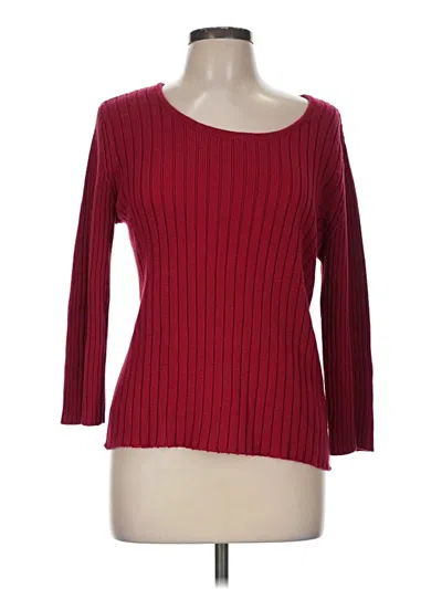 Pre-owned Jjill Pullover Sweater In Red