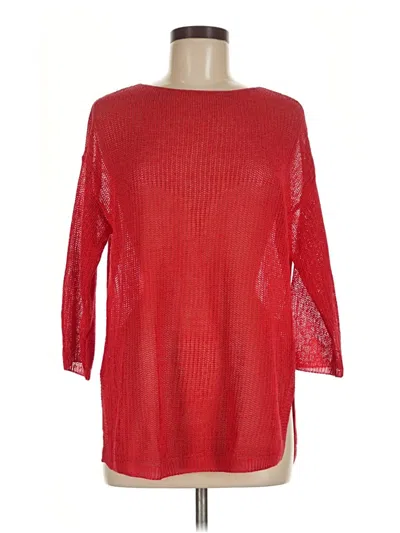 Pre-owned Jjill Pullover Sweater In Red