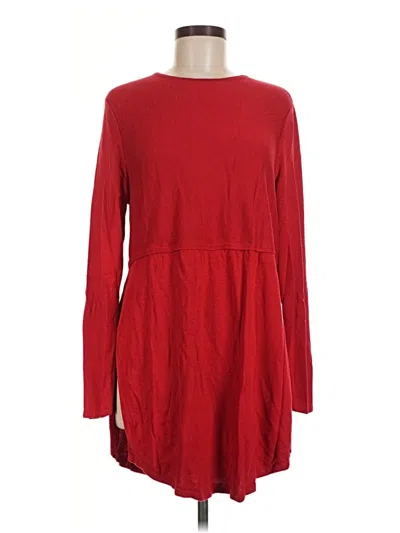 Pre-owned Jjill Pullover Sweater In Red