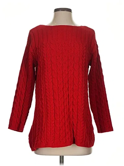 Pre-owned Jjill Pullover Sweater In Red