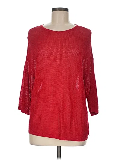 Pre-owned Jjill Pullover Sweater In Red