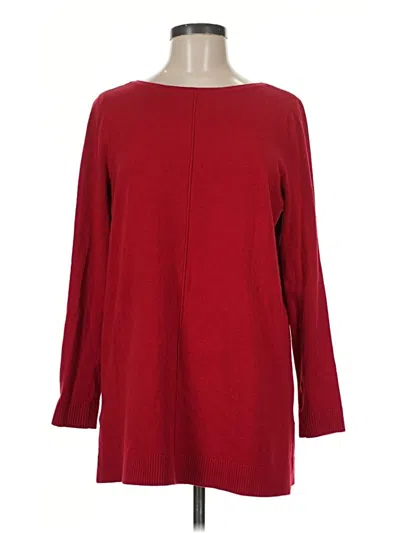 Pre-owned Jjill Pullover Sweater In Red