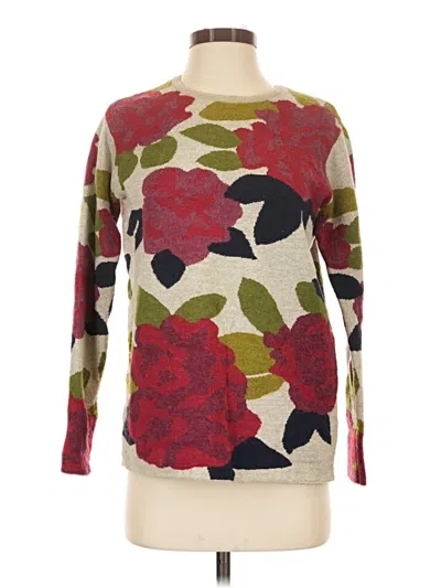 Pre-owned Jjill Pullover Sweater In Red