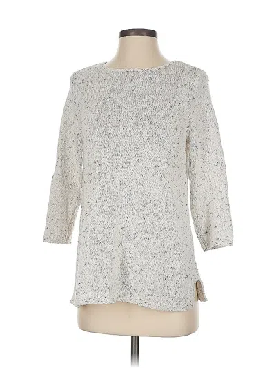 Pre-owned Jjill Pullover Sweater In Silver