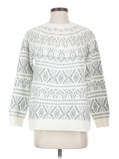 Pre-owned Jjill Pullover Sweater In Silver