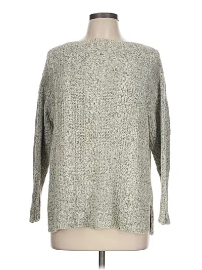 Pre-owned Jjill Pullover Sweater In Silver