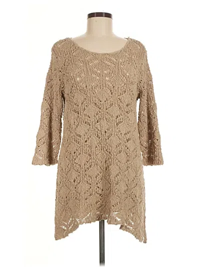 Pre-owned Jjill Pullover Sweater In Tan