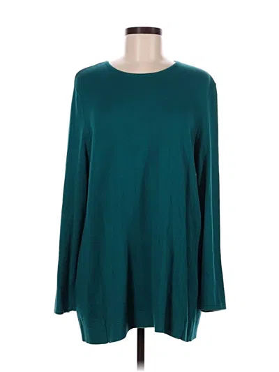 Pre-owned Jjill Pullover Sweater In Teal