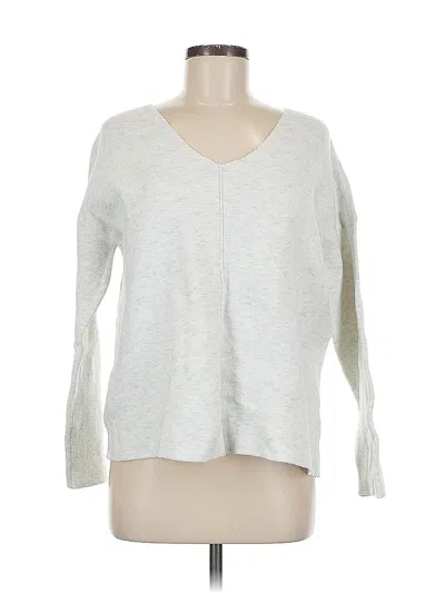 Pre-owned Jjill Pullover Sweater In White