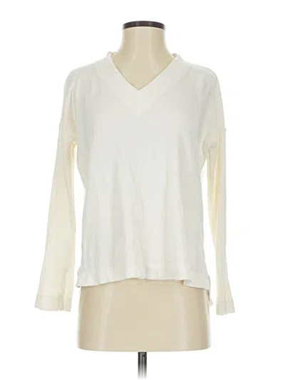 Pre-owned Jjill Pullover Sweater In White