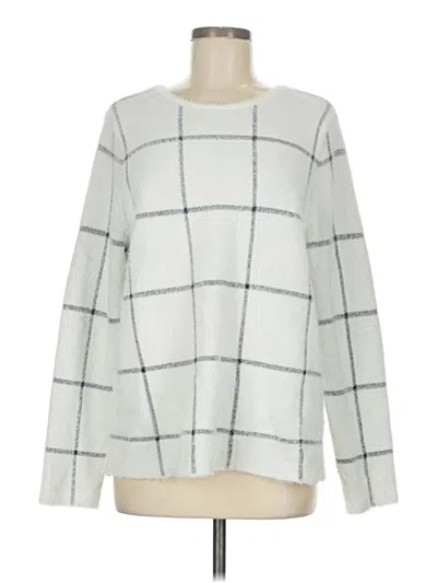 Pre-owned Jjill Pullover Sweater In White