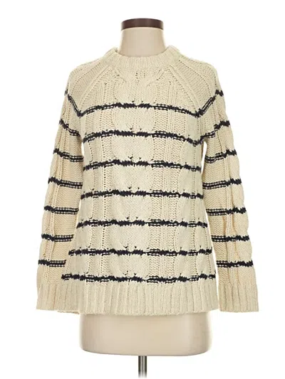 Pre-owned Jjill Pullover Sweater In White