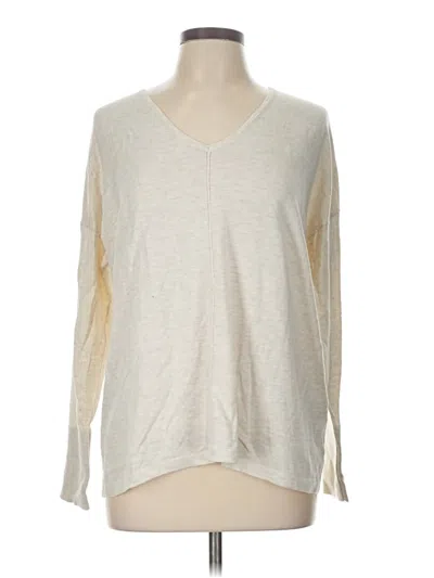 Pre-owned Jjill Pullover Sweater In White