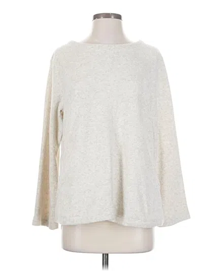Pre-owned Jjill Pullover Sweater In White