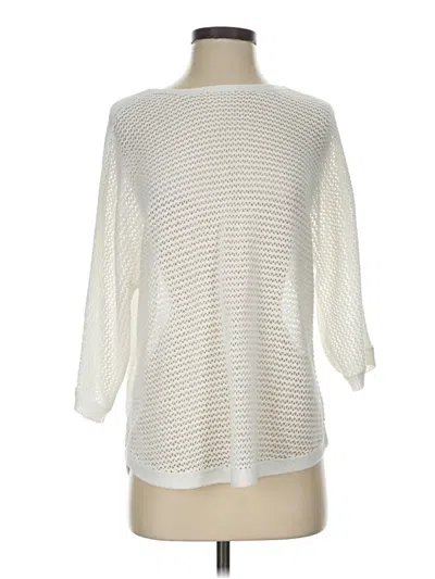 Pre-owned Jjill Pullover Sweater In White