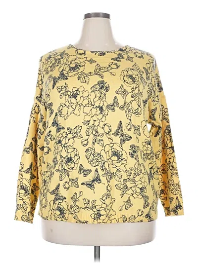 Pre-owned Jjill Pullover Sweater In Yellow