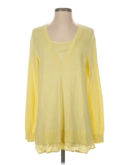 Pre-owned Jjill Pullover Sweater In Yellow