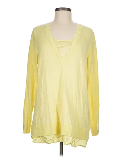 Pre-owned Jjill Pullover Sweater In Yellow