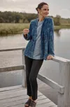 Jjill J.jill Ponte Welt-pockets Slim-leg Pants In Obsidian Wash